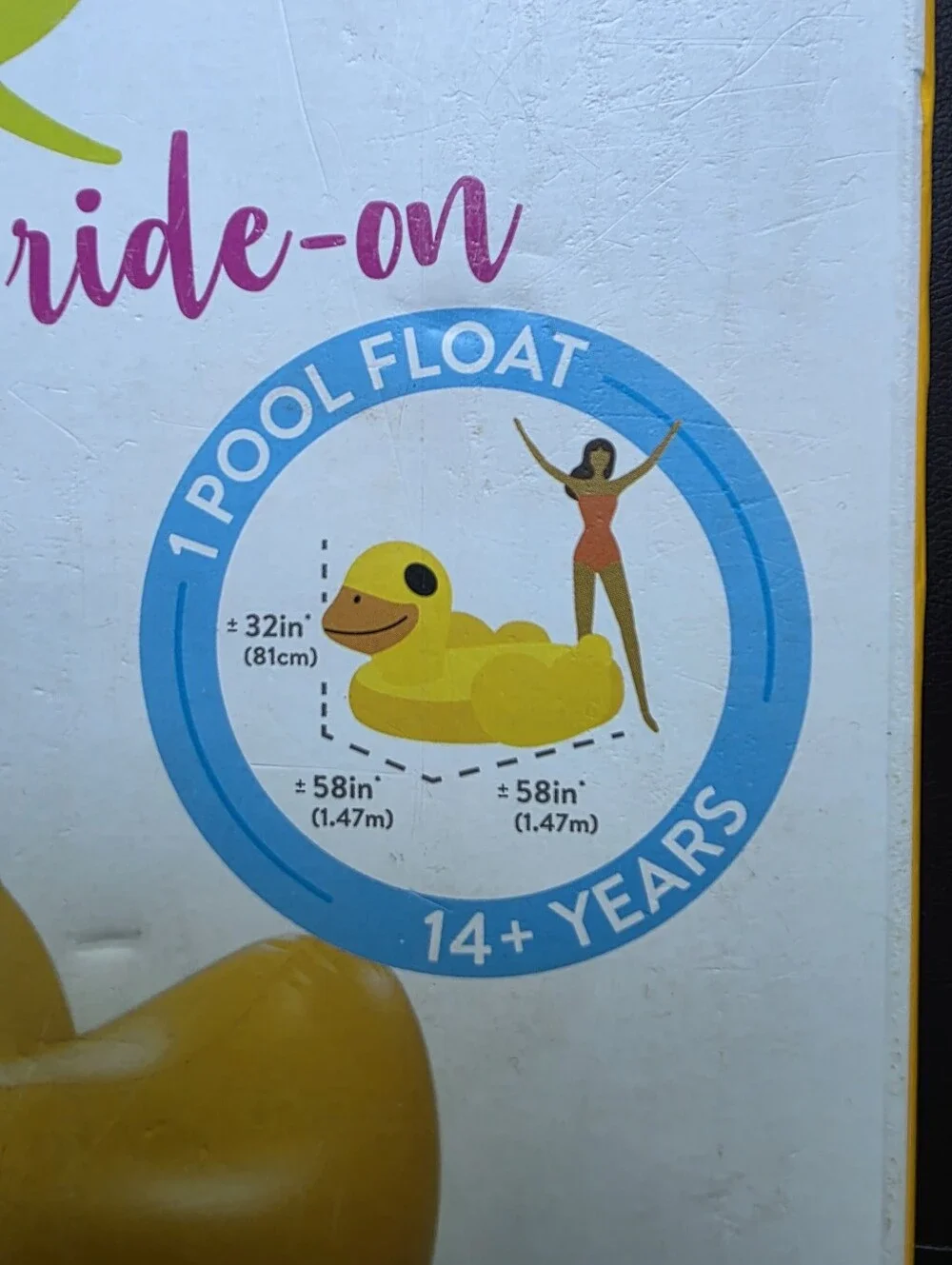 Intex Duck Yellow Ride-On Pool Float - Picture 2 of 3